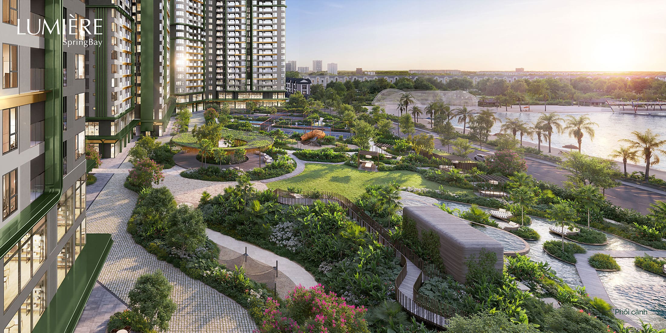 Hệ thống tiện ích đẳng cấp, không gian sống xanh đẳng cấp tại căn hộ Lumière SpringBay.