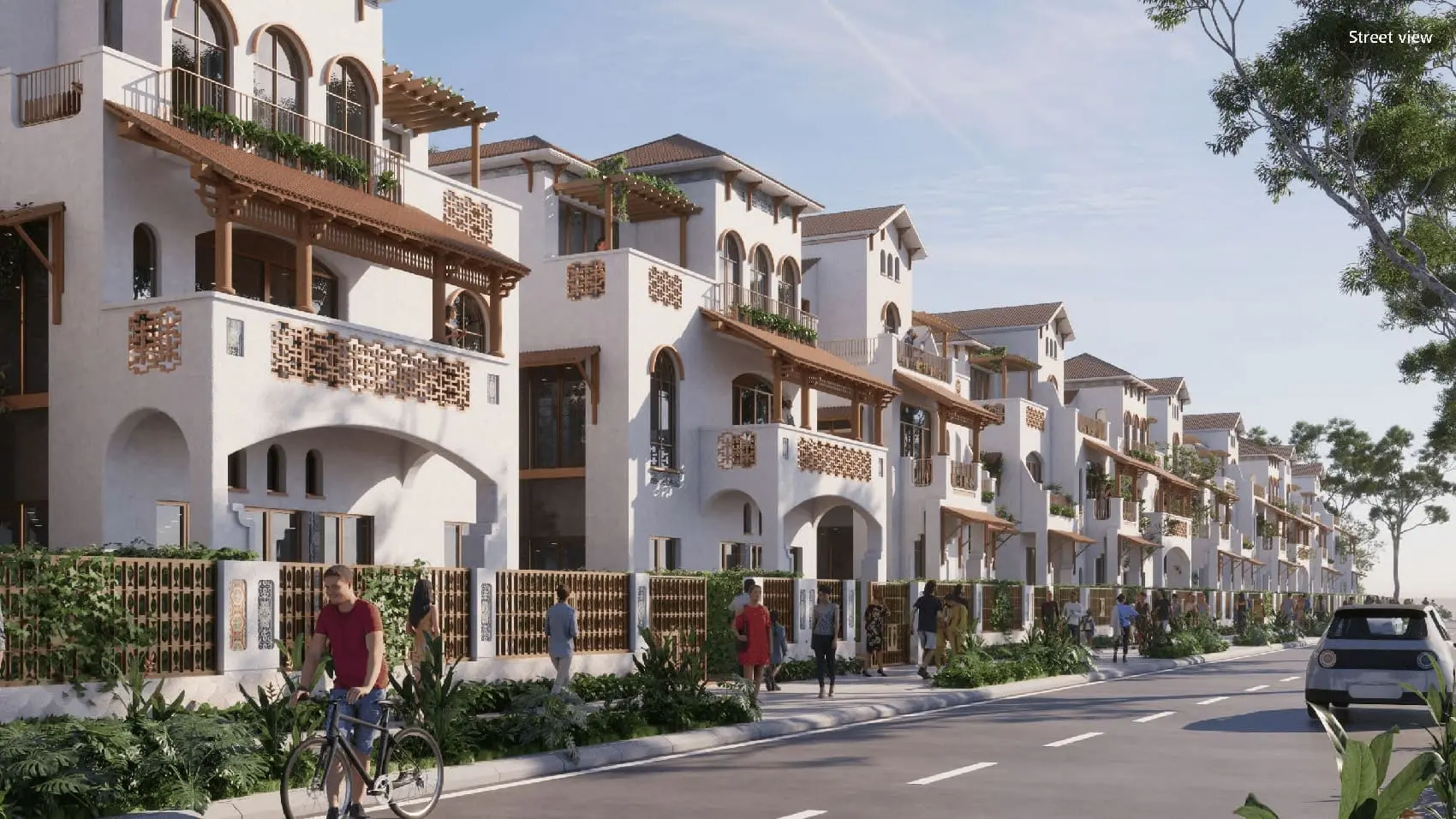 Khu biệt thự sang trọng tại Blanca City, nơi giao thoa giữa nét cổ điển châu Âu và vẻ đẹp địa phương.