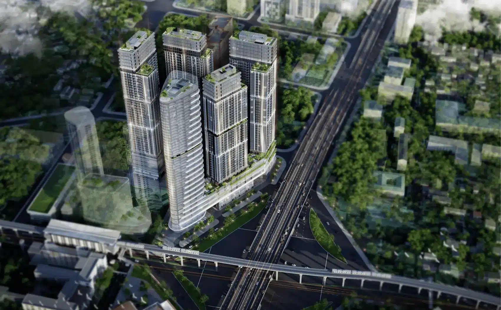 Tổ hợp Sun Group Cầu Giấy – vị trí đắc địa tại ngã tư Phạm Hùng và Xuân Thủy, thiết kế hiện đại, tiện ích vượt trội.